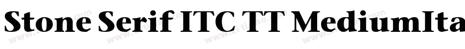 Stone Serif ITC TT MediumItalic字体转换